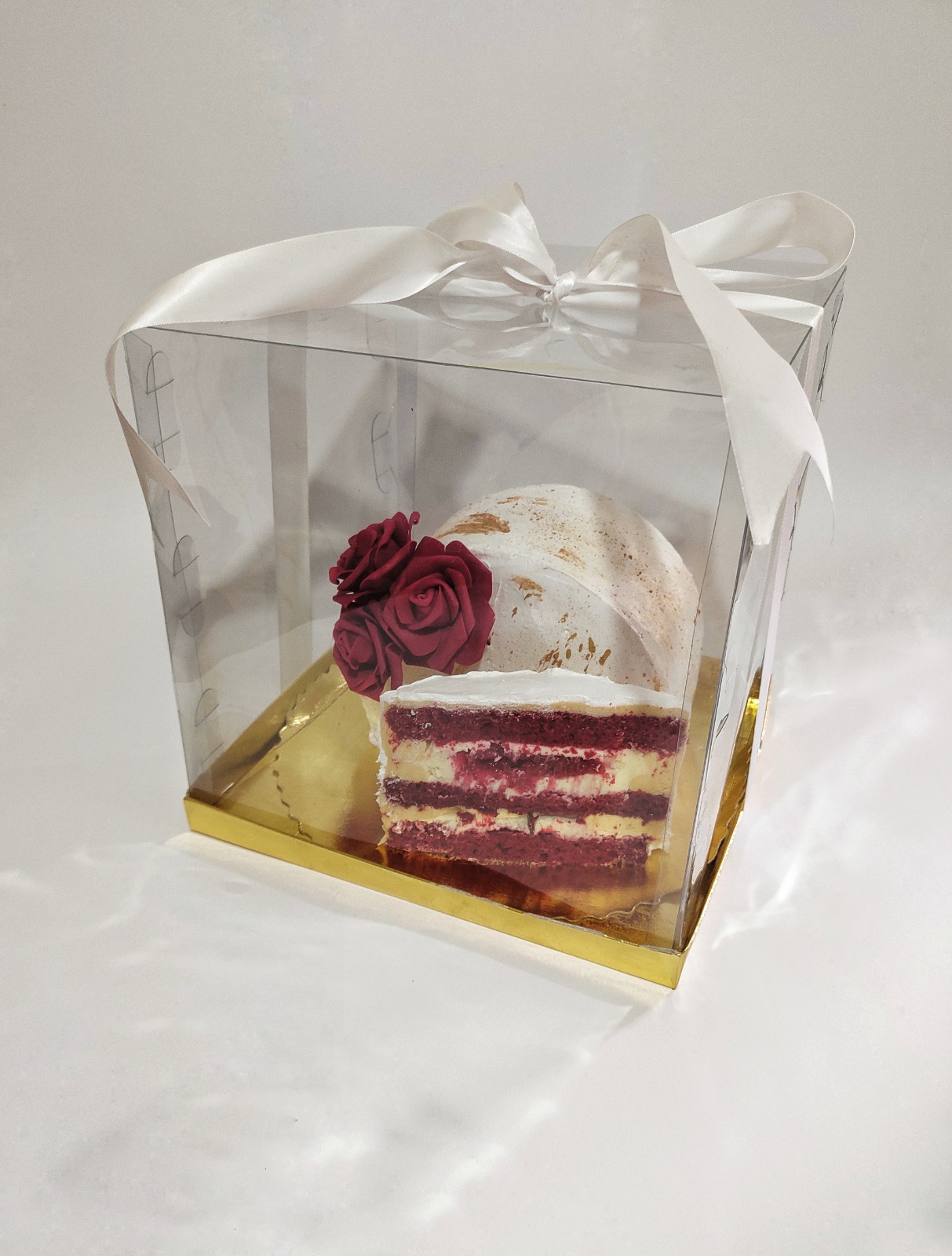 Classic White Wedding Cake - Front View